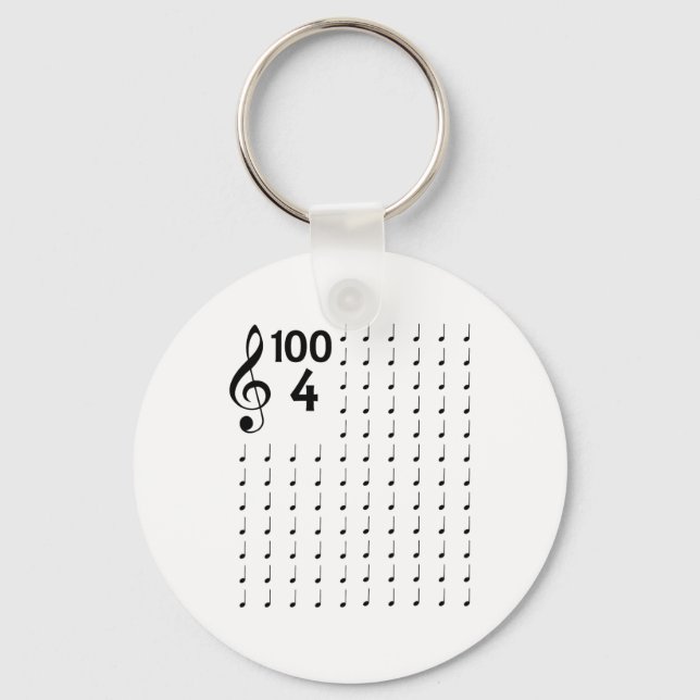 Porte-clés Jour De L'École Notes Musicales Professeur De Musi (Recto)