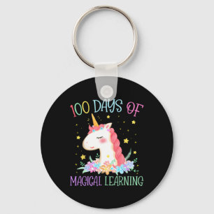 Porte-clés Jour De L'École Unicorne 100 Jours Magique Apprent