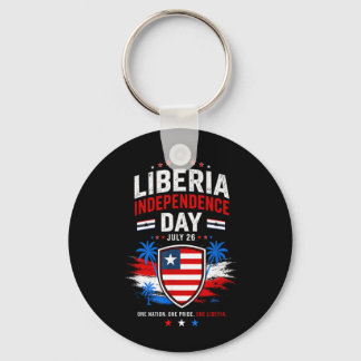 Porte-clés Jour de l'indépendance du Liberia 26 juillet Drape