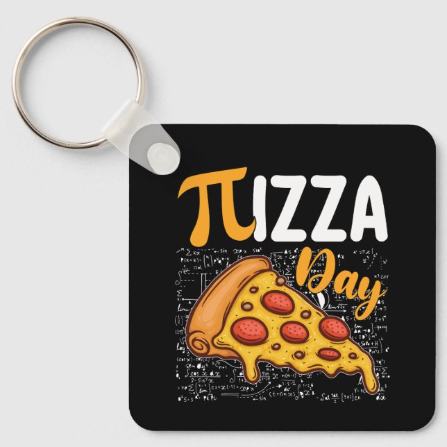 Porte-clés Jour de Pi Pizza Mathématiques Amoureux des Mathém (Recto)