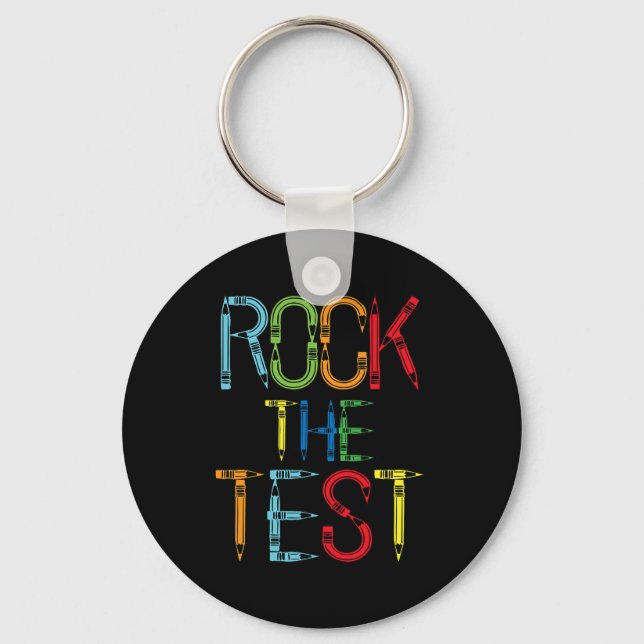 Porte-clés Jour de test Drôle Enseignant Jour de test Drôle (Recto)