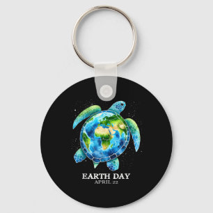 Porte-clés Jour des terres 2025 Love Earth Sea Turtle Art Sav