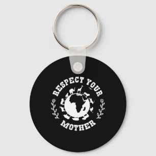 Porte-clés Jour des terres Cadeau Respectez votre mère Nature