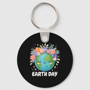 Porte-clés Jour des terres Chemise Cute Et Floral Planet Jour