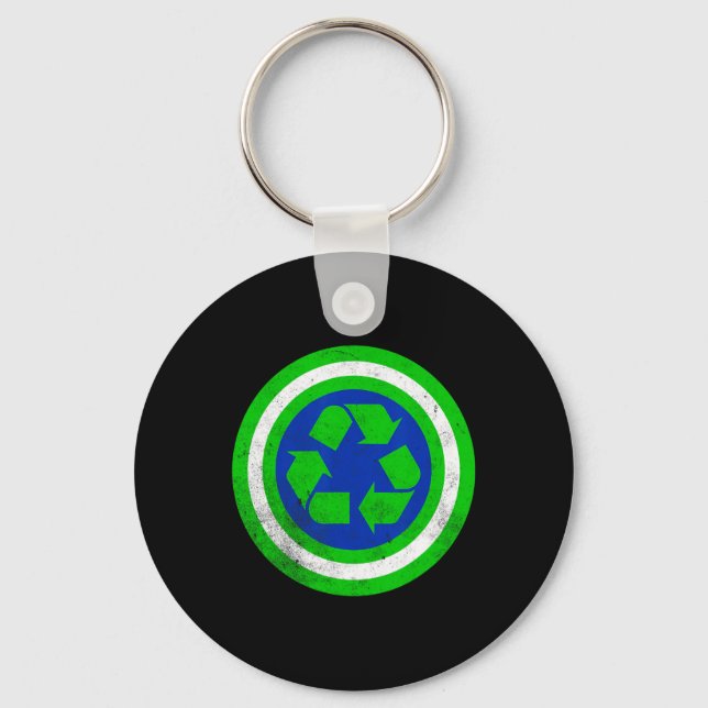 Porte-clés Jour des terres de recyclage du capitaine (Recto)