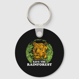 Porte-clés Jour des terres Sauvez la forêt tropicale Tiger Ju