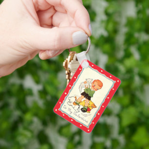 Porte-clés Jour des Valentines du Victoria vintage Garçon, ch