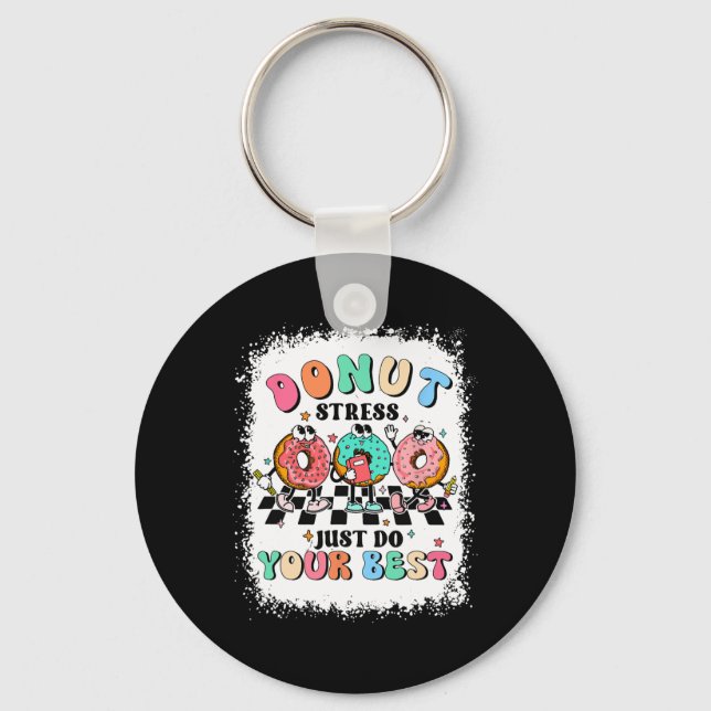 Porte-clés Jour Donut Stress Faites simplement votre meilleur (Recto)