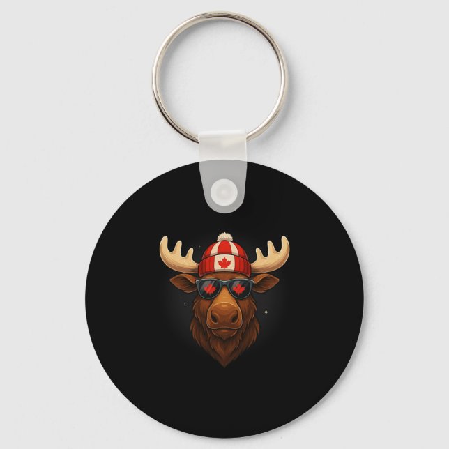 Porte-clés Jour du Canada Drapeau canadien Maple Leaf Moose S (Recto)