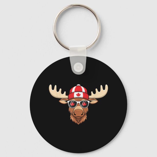 Porte-clés Jour du Canada Drapeau canadien Maple Leaf Moose S (Recto)