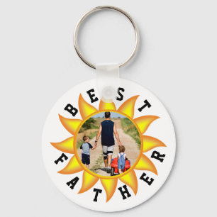 Porte-clés Jour du meilleur père du soleil