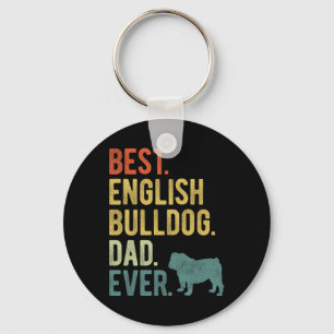 Porte-clés Jour du père de chien de taureau anglais Ever Chie