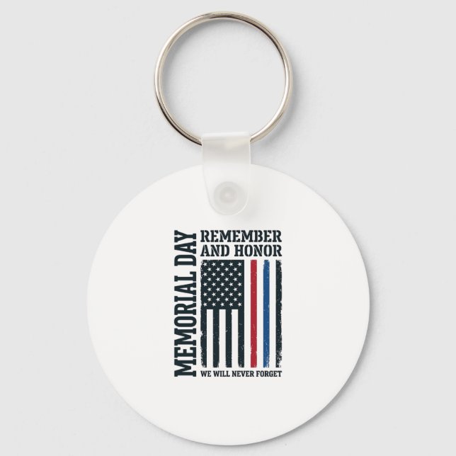 Porte-clés Jour du Souvenir Hommage et Tribut Vector Des (Recto)