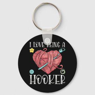 Porte-clés Jour du Tricot du Crochet de fil