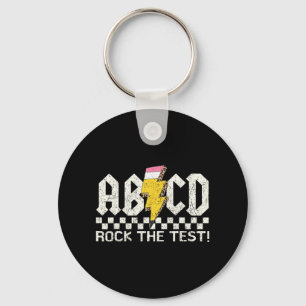 Porte-clés Jour Enseignant Test Retro Abcd Rock Test Jour Sch