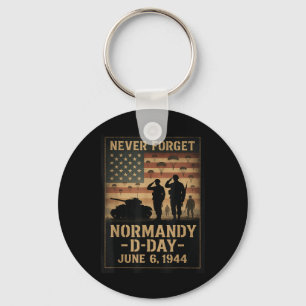 Porte-clés Jour J 81e anniversaire Normandie 1944 Tribut mili