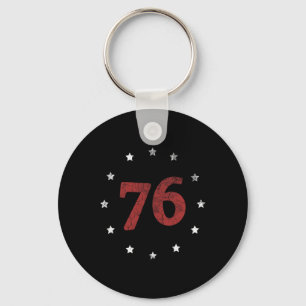 Porte-clés Jour L'Esprit 76 Chemise Retro 4 juillet Cadeau