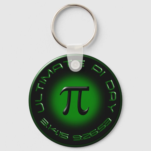 Porte-clés Jour Pi 2015 3.14.15 9:26:53 (vert) (Recto)