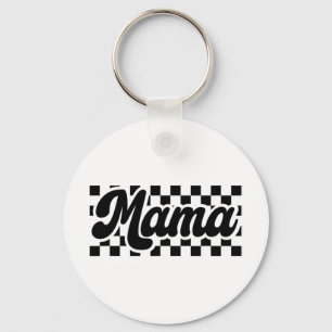 Porte-clés Jour pour maman Retro Vintages femmes À damiers ma