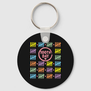 Porte-clés Jour Rainbow Lines Tally Marque 100 Jours De L'Éco