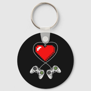 Porte-clés Jour Shirts Vidéo Contrôleur de jeu Heart Gamer