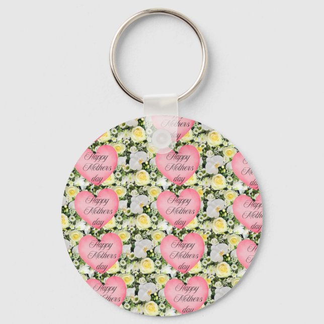Porte-clés Journée des mères des orchidées blanches (Recto)