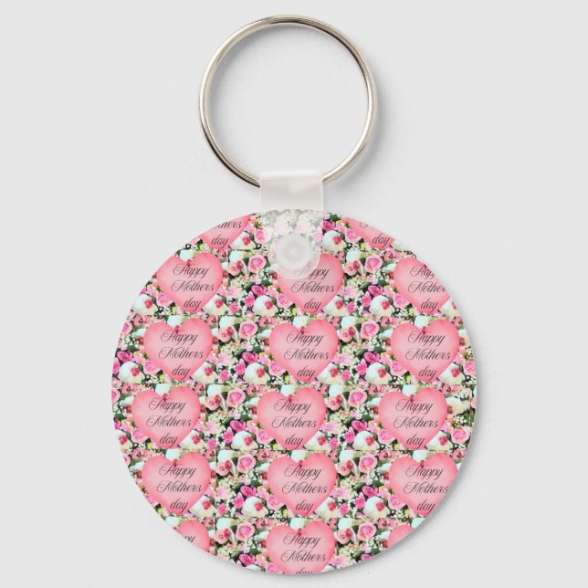 Porte-clés Journée des mères d'orchidées roses (Recto)