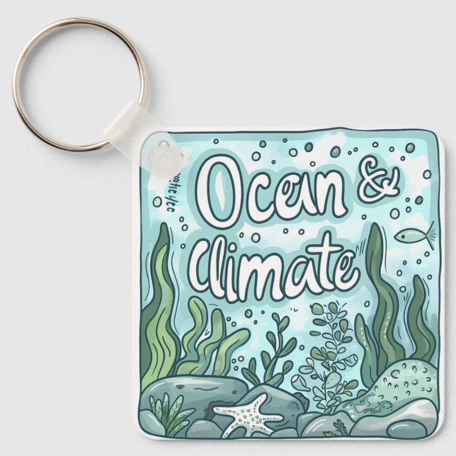 Porte-clés Journée des océans - Ocean & Climate Concept avec  (Recto)