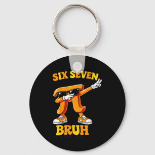 Porte-clés Journée drôle six sept bruh 6 7 mème maths enfants