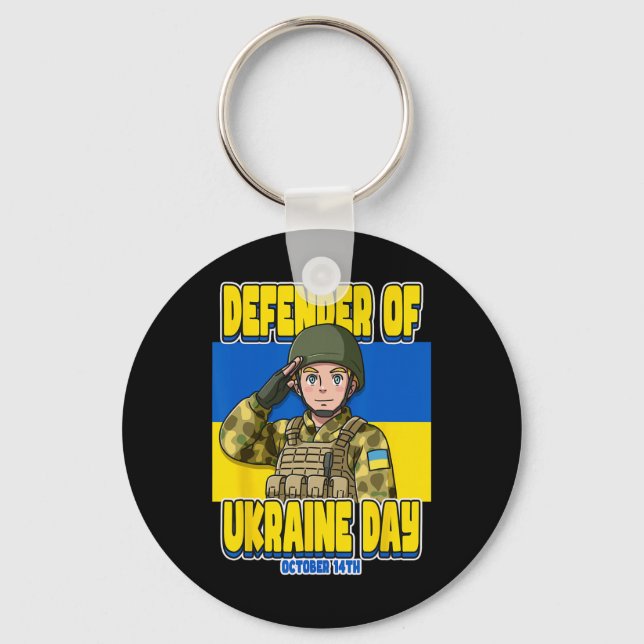 Porte-clés Journée du défenseur de l'Ukraine le 14 octobre (Recto)