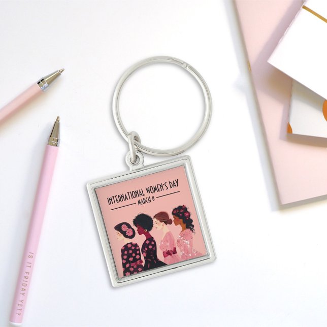 Porte-clés Journée internationale de la femme Les femmes du m (Créateur téléchargé)