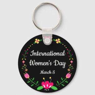 Porte-clés Journée internationale des femmes florales