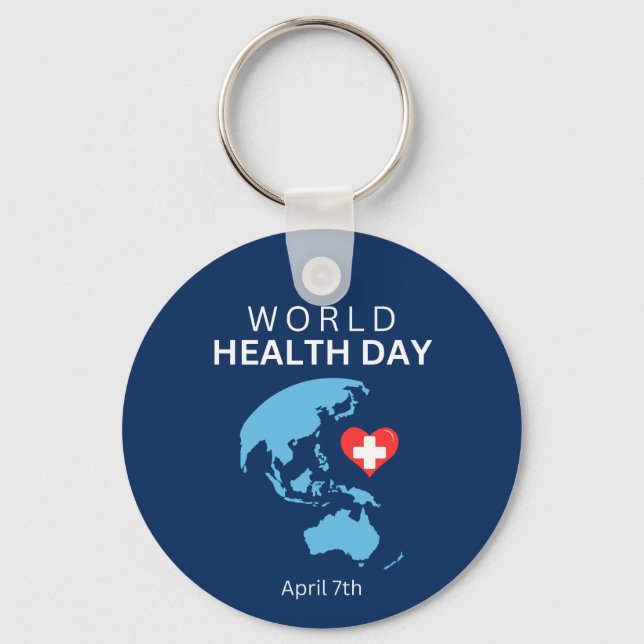 Porte-clés Journée mondiale de la santé 7 avril (Recto)