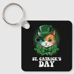 Porte-clés Journée St Catricks Amoureux des chats St Patrick'