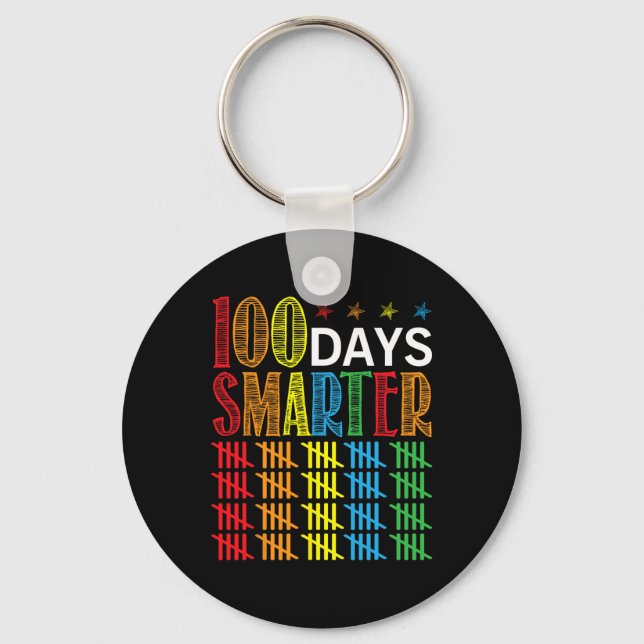 Porte-clés Jours Smarter Happy 100th Day Of School Student Te (Recto)