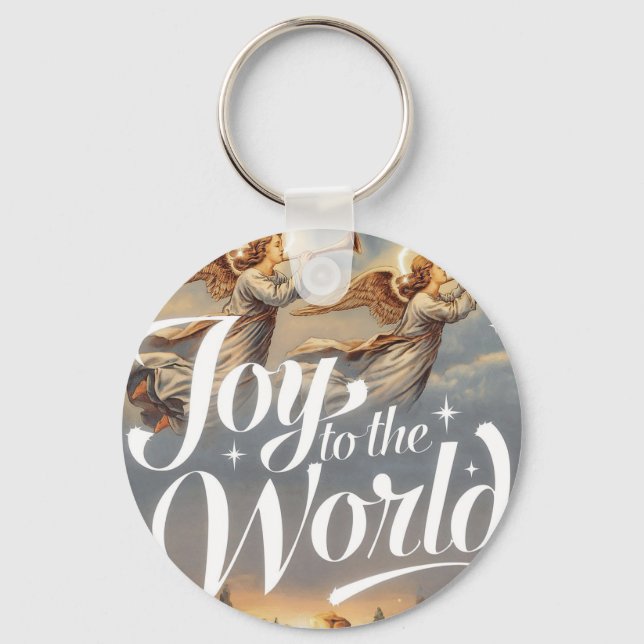 Porte-clés Joy to the World Christmas Design (Recto)