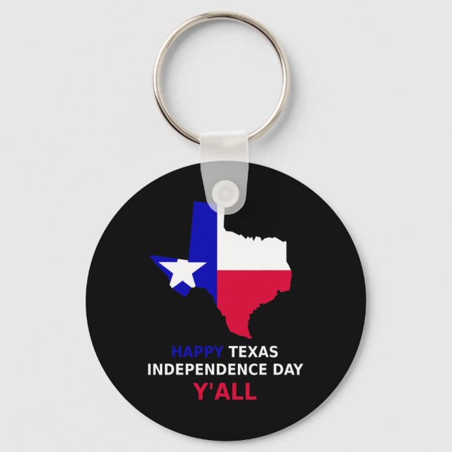 Porte-clés Joyeuse fête de l'indépendance du Texas  (Recto)