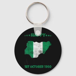 Porte-clés Joyeuse fête de l'indépendance Nigeria 1960 Nigéri