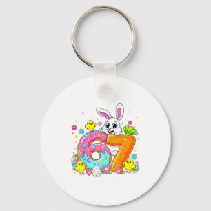 Porte-clés Joyeuse fête de Pâques 67 Drôle Six Sept Lapin Mig