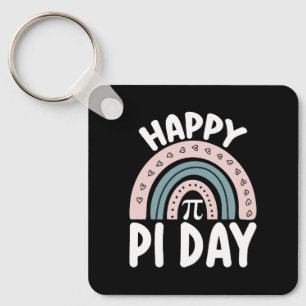 Porte-clés Joyeuse Fête de Pi Bohème Arc-en-ciel Mathématique
