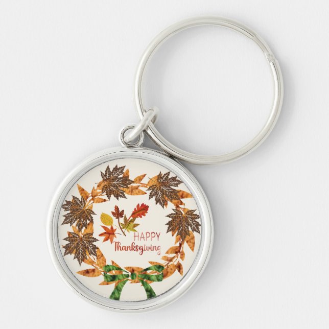 Porte-clés Joyeuse fête de Thanksgiving  (Devant)
