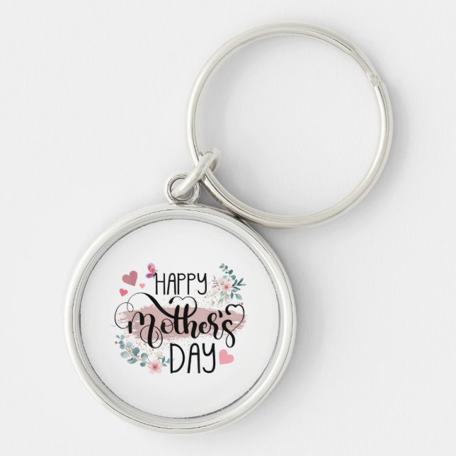 Porte-clés Joyeuse fête des Mères 2025 Fleurs mignonnes pour  (Devant)