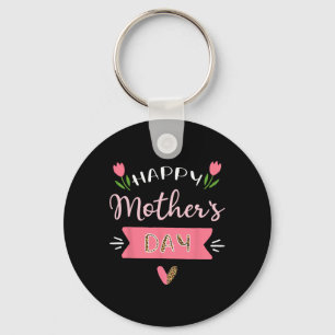 Porte-clés Joyeuse fête des mères maman mignonne Florale femm