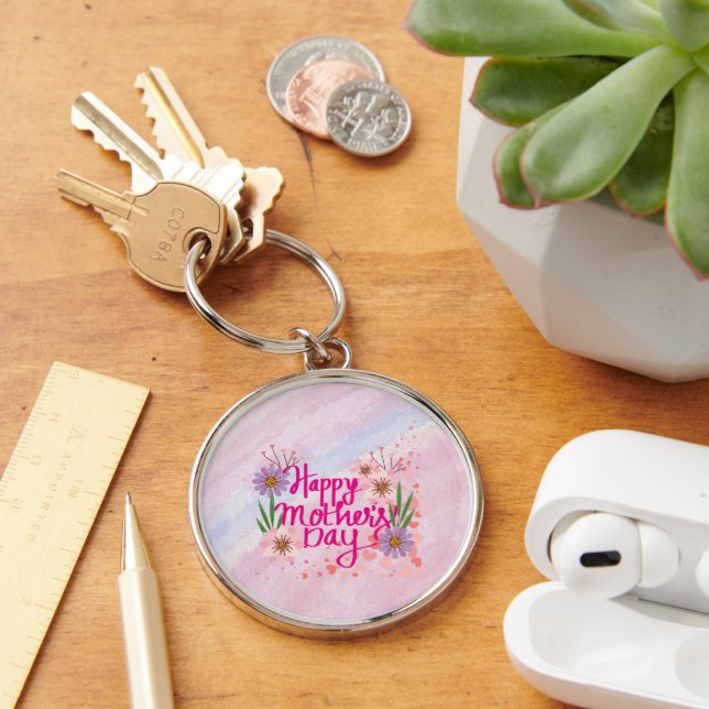 Porte-clés Joyeuse Fête des Mères, Meilleure Maman Ever  (Bureau)