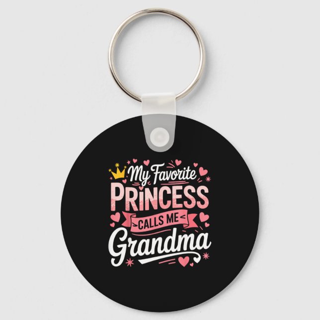 Porte-clés Joyeuse fête des mères princesse préférée appelle  (Recto)