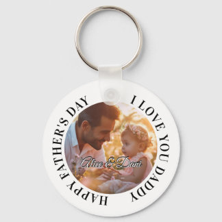 Porte-clés Joyeuse Fête des Pères Amour Vous Papa Photo