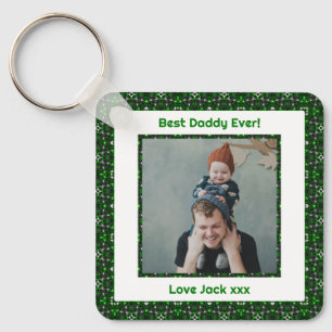 Porte-clés Joyeuse fête des pères Meilleur papa papa photo ve