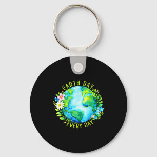 Porte-clés Joyeuse journée de la terre 2026 rétro funky journ