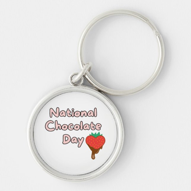 Porte-clés Joyeuse journée nationale du chocolat (Devant)