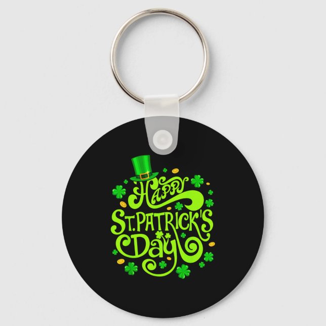 Porte-clés Joyeuse Saint-Patrick drôle trèfle irlandais homme (Recto)